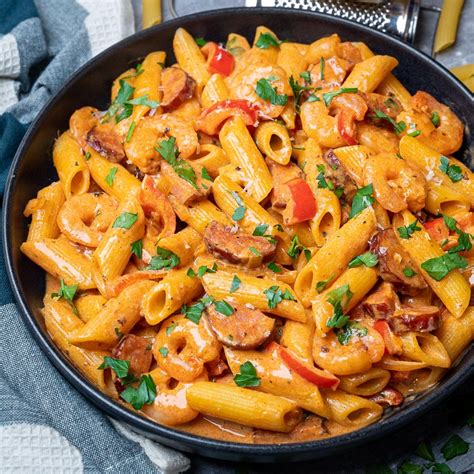 Cajun Shrimp And Sausage Pasta Skinny Spatula