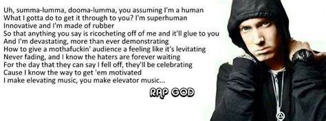 I Make Elevating Music You Make Elevator Music Eminem Quotes