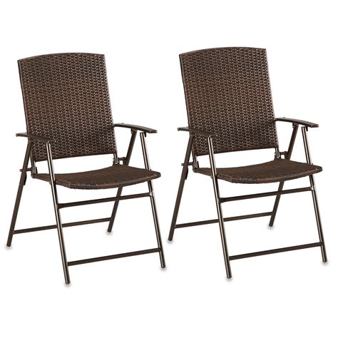 You can purchase this, and find more affordable wicker patio furniture, at your local at home store. Barrington Wicker Bistro Folding Chairs in Brown (Set of 2 ...