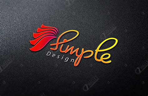 3D Logo MockUp - Simple Design | Graphic Wallet