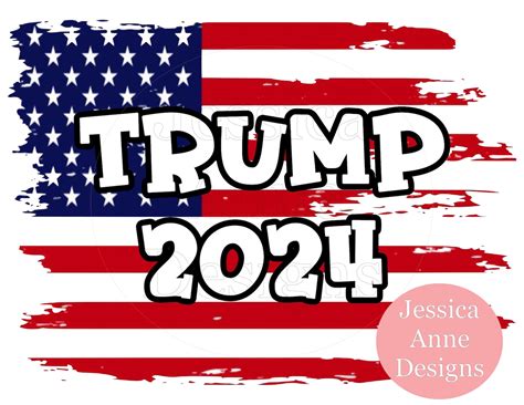 Trump 2024 American Flag background PNG sublimation Instant | Etsy