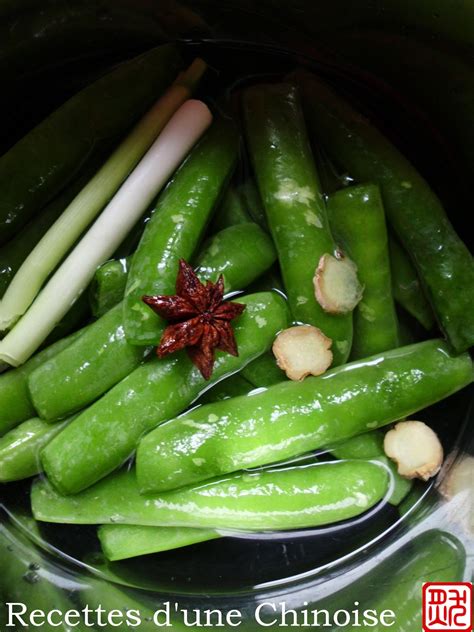 Recettes dune Chinoise Petits pois tout simplement 盐水豌豆 yánshuǐ wāndòu