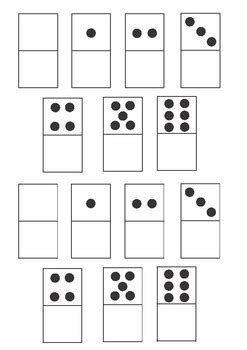Make your own dominoes - Blank one side by Miss Button AU | TpT