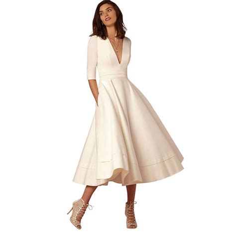 Buy Vintage Spring Winter Dress Women 2019 Casual Plus