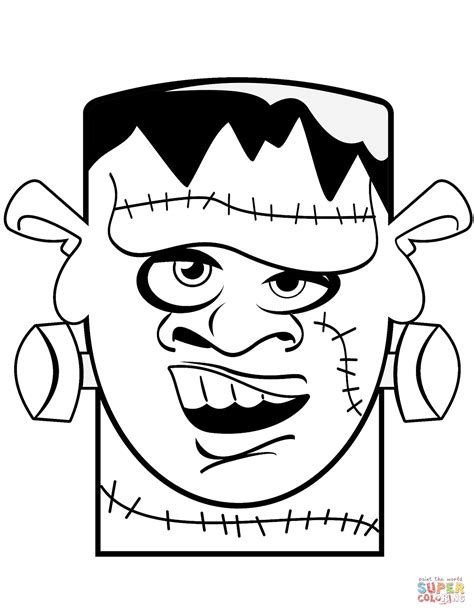 All rights belong to their respective owners. Frankenstein Head coloring page | Free Printable Coloring ...