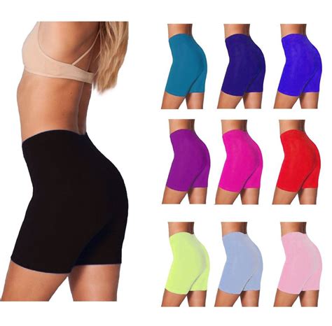 Women Cotton Rich Lycra Cycling Shorts Soft Comfortable Durable Beautiful Colour Ebay Lycra