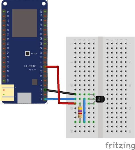 Esp32 And Ds18b20 Temperature Sensor Example Esp32 Learning
