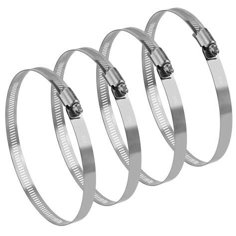 Buy Lokman 4 Pack 4 Inch Stainless Steel Hose Clamps Worm Gear Duct