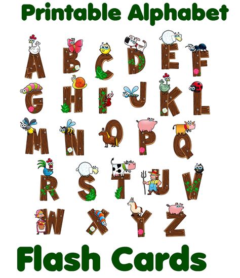 Alphabet Flash Cards Printable Diy