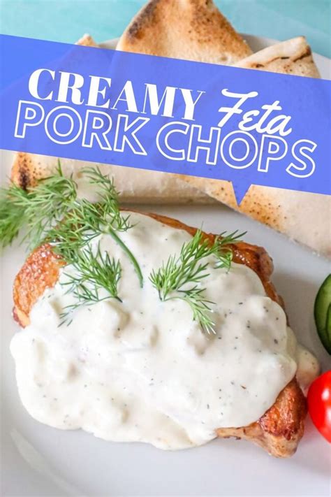 Easy Baked Greek Pork Chops With Creamy Feta Sauce Recipe Sweet Cs