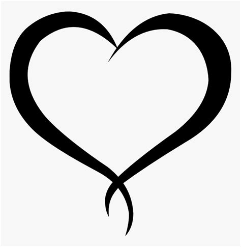 Heart Outline Clipart Elegant Fancy Heart Outline HD Png Download Transparent Png Image