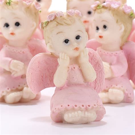 Miniature Baby Angel Figurines 12pcs Its A Girl Theme Baby Shower