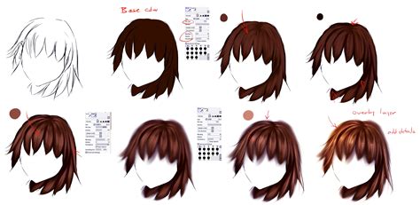 Easy Anime Hair Tutorial Anime Hair Hair Tutorial How To Draw Hair
