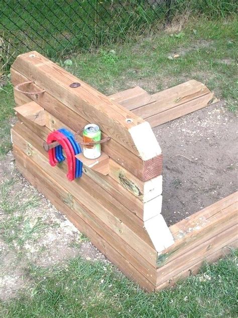 Horseshoes pit dimensions | court & field dimension diagrams in 3d, history, rules. Pin by Eajinkens on Horseshoe Pits in 2020 (With images ...