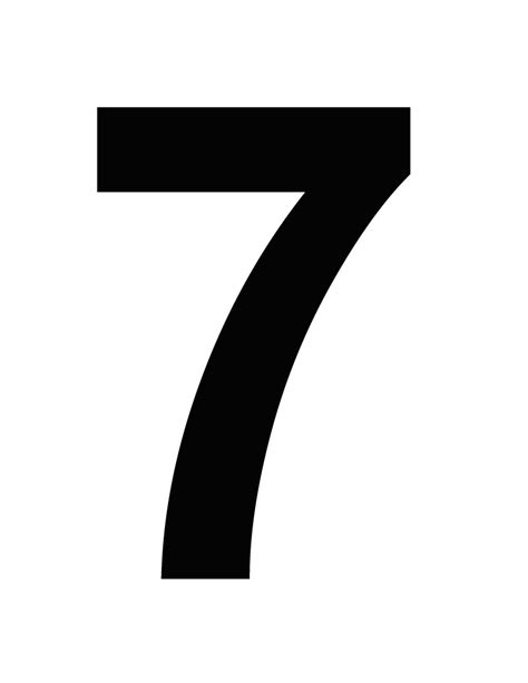 Number 7 Clipart Black And White Images And Photos Finder