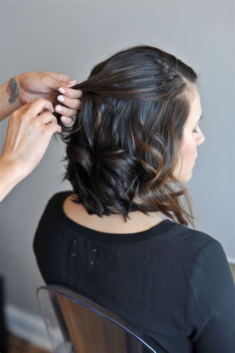 Half updo for short hair