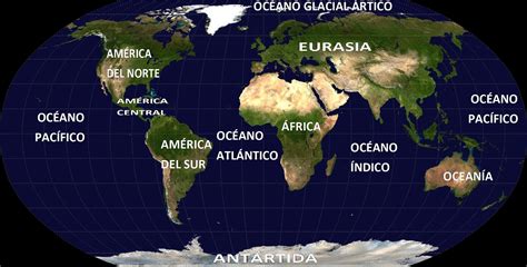 GeografÍa Para Todos Mapa De Continentes Y OcÉanos
