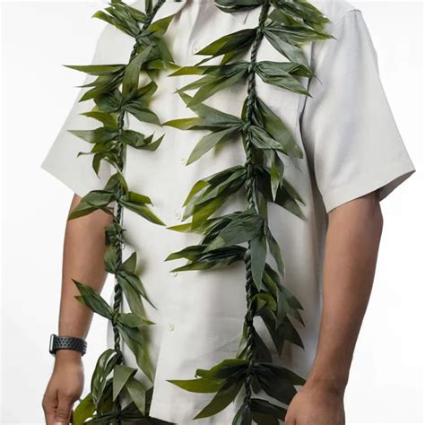 Hawaiian Double Ti Leaf Maile Lei In Honolulu Hi Watanabe Floral Inc