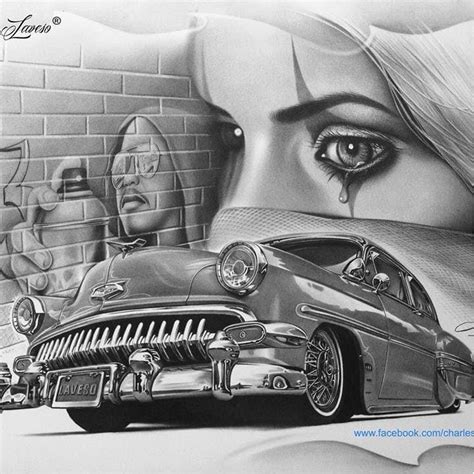 Pin By Romeo Zarate On Black And White Drawings Lowrider Art Prison Art