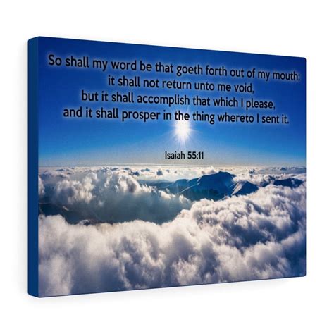 Scripture Walls It Shall Not Return Isaiah 5511 Bible Verse Canvas