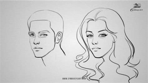 Male Cartoon Face Reference ~ How To Draw A Male And Female Face Giblrisbox Wallpaper