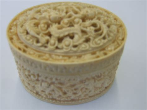 Carved Ivory Trinket Box Special Antique Auction Gowans Auctions