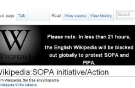 Wikipedia Joins Internet Blackout Protest Against Sopa · Thejournalie