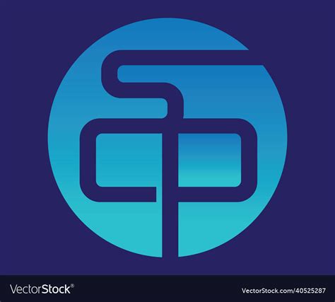 Blue Scp Logo Design Royalty Free Vector Image