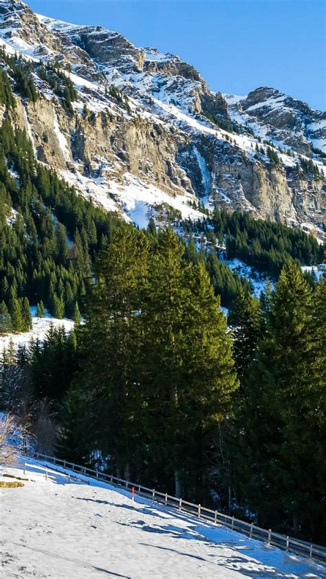 Swiss Alps In Winter Season Wallpaper Backiee