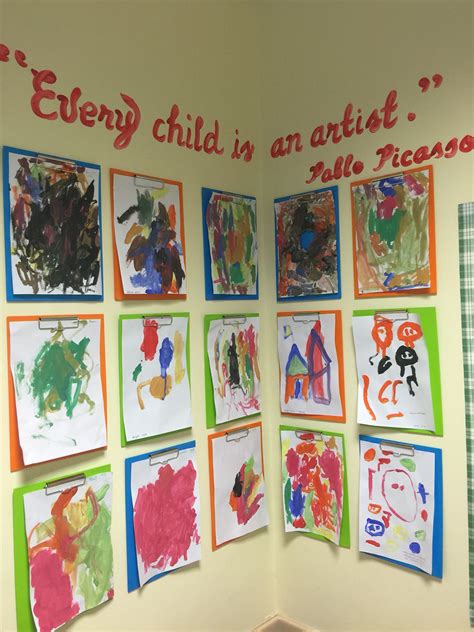 Every Child Is An Artist Art Corner Display Art Center Preschool