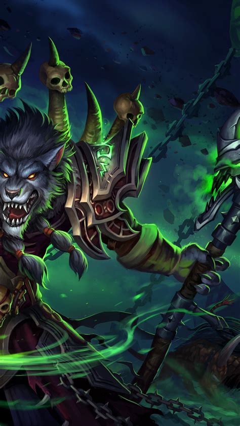 Free Download World Of Warcraft Worgen Warlock Game New Hd Wallpapers