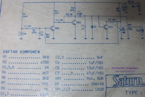 Dynamic Mic Compressor Electronic Schematic Diagram