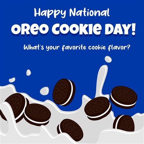 National Oreo Cookie Day Instagram Post In Jpeg Illustrator Svg Eps