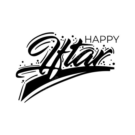 Lettering Typography Design Vector Hd Png Images Happy Iftar Party