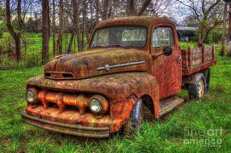 rusty gold 1951 ford flatbed pickup truck art photograph by reid callaway pixels