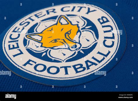 Premier League Champions Leicester City Football Club Badge Stock Photo