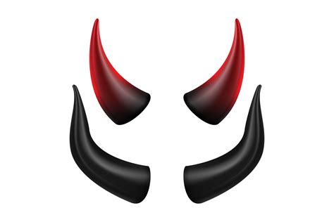 Devils Horns Vector Good For Halloween Party Satan Horns Symbol Isolated Illustration By