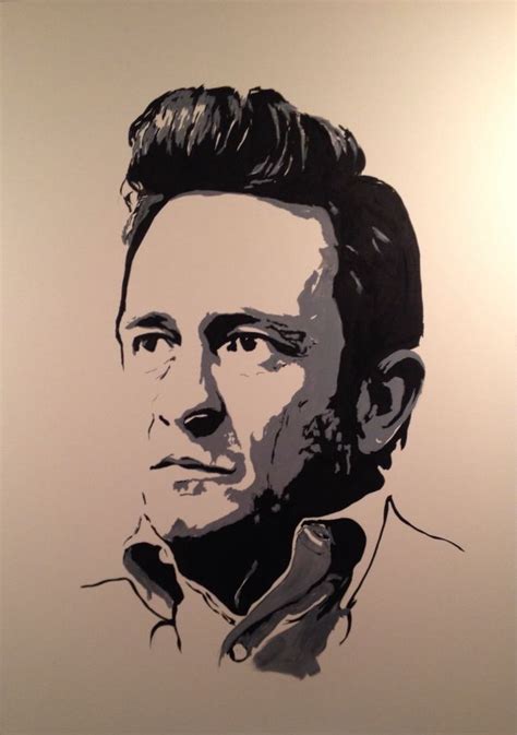Johnny Cash Ink On Watercolour Board Johnny Cash Art Johnny Cash