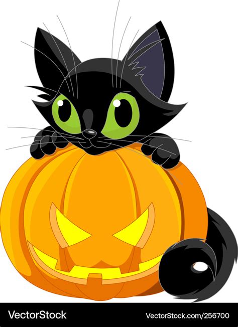 Halloween Black Cat Royalty Free Vector Image Vectorstock