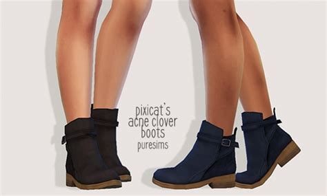 Pixicats Acne Clover Boots At Puresims Sims 4 Updates