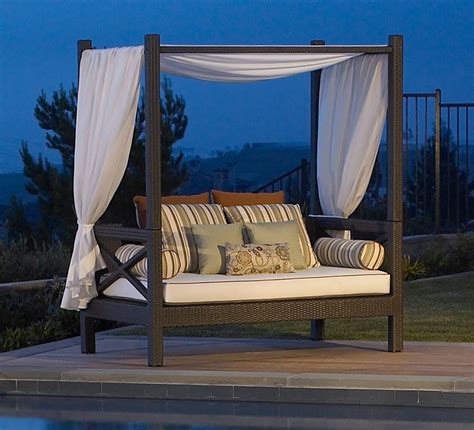 Modern Outdoor Daybed With Canopy Taco Modern Outdoor Double Chaise