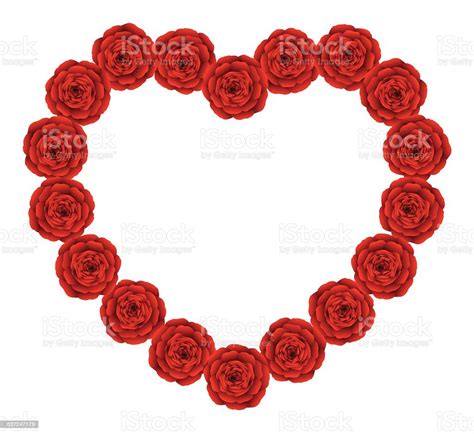 Red Roses Heart Stock Illustration Download Image Now 2015 Blossom