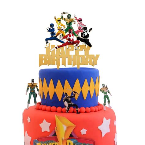 Buy Power Rangers Acrylic Power Rangers Happy Birthday Cake Topper