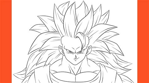 How To Draw Super Saiyan 3 Goku Dragon Ball Super Youtube