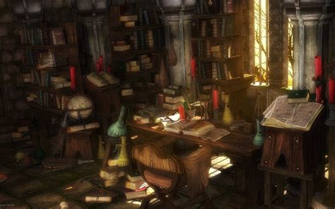 Fantasy Library Wallpapers Wallpaper Cave