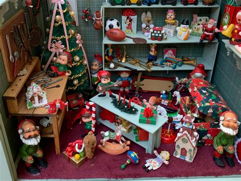 Dollhouse Miniatures Santas Workshop Filled Wtoys And Electrified