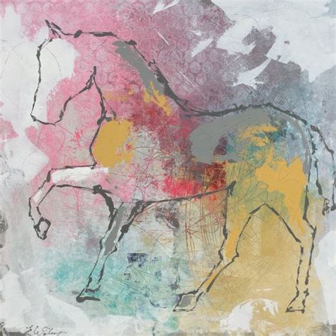 Modern Horse Painting Equestrian Canvas Painting Original Etsy