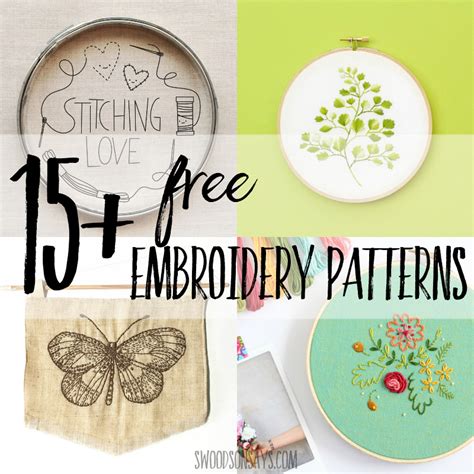 Please browse our free machine embroidery collection to find the best designs for your next project or gift. 15+ Free Hand Embroidery Patterns - Swoodson Says