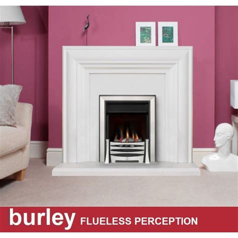 Flueless Gas Fire Burley Perception 4260 Inset Flueless Gas Fire Brass