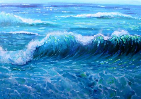 Ocean Art Original Painting Of The Ocean Waves Artfinder